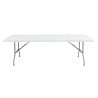 Mesa Dobrável Central Branca 2430 mm - Bolero - Fourniresto