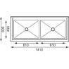 Double Evier Profond Avec Dosseret 2 X 100 L 1410 X 600 Mm - Vogue - Fourniresto