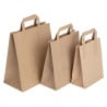 Brown Recyclable Paper Bag 255 x 215 mm - Pack of 250 - Fiesta Green - Fourniresto