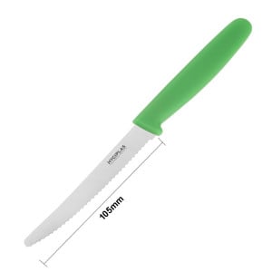 Green Tomato Knife Serrated Blade 10 cm - Hygiplas - Fourniresto