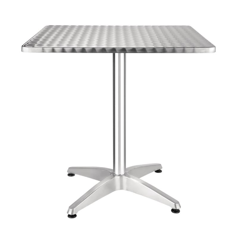 Mesa Bistrô Quadrada em Inox - 700 x 700 mm - Bolero - Fourniresto