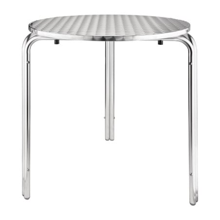 Mesa Bistrô Redonda em aço inoxidável - Ø 700 mm - Bolero - Fourniresto