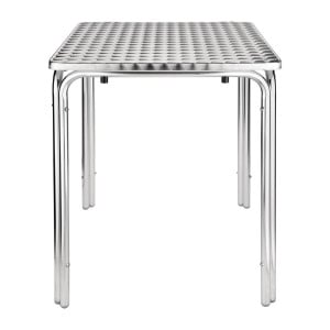 Mesa Quadrada Empilhável em Aço Inoxidável 600 x 600 mm - Bolero - Fourniresto