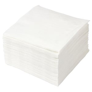 Guardanapo de Coquetel Branco 2 Dobras 400 x 400 mm - Lote de 1500 - FourniResto - Fourniresto