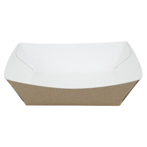 Grande Bandeja Alimentar em Kraft Compostável 139 x 148 mm - Pacote de 500 - Colpac - Fourniresto