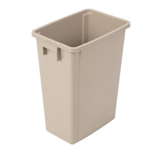 Contentor de Reciclagem Bege em Polipropileno 56 L - Jantex - Fourniresto