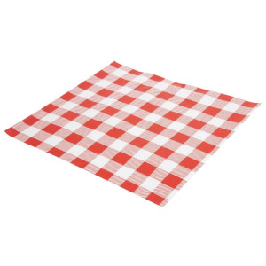 Papel Antiaderente Vichy Vermelho 250 x 250 mm - Pacote de 200 - FourniResto - Fourniresto