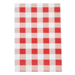 Papel Antiaderente Vichy Vermelho 190 x 310 mm - Pacote de 200 - FourniResto - Fourniresto