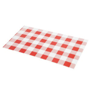 Papel Antiaderente Vichy Vermelho 190 x 310 mm - Pacote de 200 - FourniResto - Fourniresto