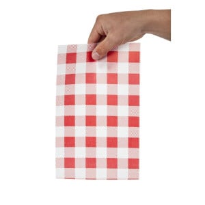 Papel Antiaderente Vichy Vermelho 190 x 310 mm - Pacote de 200 - FourniResto - Fourniresto