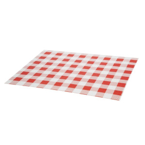 Papel Antiaderente Vichy Vermelho 310 x 380 mm - Pacote de 200 - FourniResto - Fourniresto