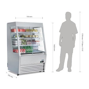 Vitrina refrigerada de parede positiva com 3 prateleiras 918 mm - Polar - Fourniresto