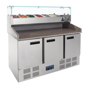 Balcão de Preparação de Pizza Refrigerado 3 Portas 368 L - Polar - Fourniresto