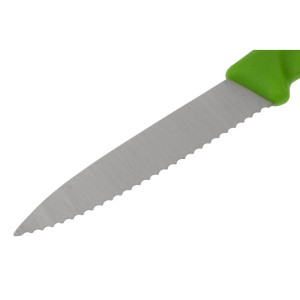 Faca de Cozinha Verde Lâmina Serrilhada 8 cm - Victorinox - Fourniresto