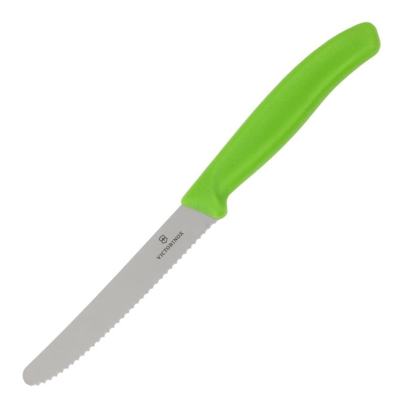 Faca para Tomate Verde Lâmina Serrilhada 11 cm - Victorinox - Fourniresto