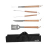 Kit Churrasco em Inox e Madeira 4 Utensílios - DEGLON - Fourniresto