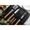 Kit Churrasco em Inox e Madeira 4 Utensílios - DEGLON - Fourniresto