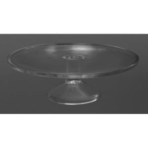 Glass Cake Display Stand Ø 305 mm - Olympia - Fourniresto