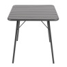 Mesa de ripas cinza quadrada em aço 700 x 700 mm - Bolero - Fourniresto