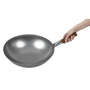 Wok de Aço com Fundo Hemisférico Londonwok Ø 38 cm - FourniResto - Fourniresto