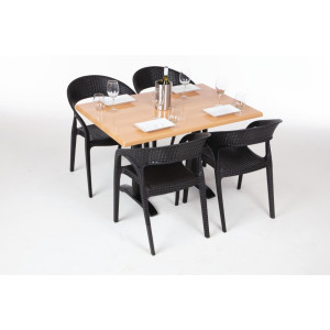 Rectangular Pre-Drilled Beech Table Top - Bolero - Fourniresto