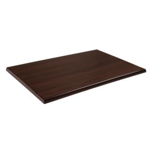 Rectangular Pre-Drilled Dark Brown Table Top - Bolero - Fourniresto