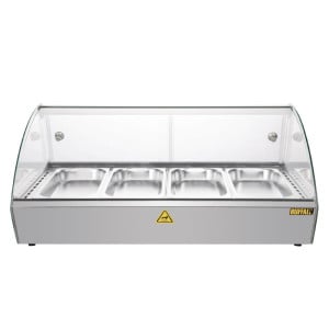 Vitrina de serviço self-service aquecida Slim 220L - Buffalo - Fourniresto