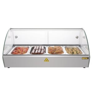 Slim 220L Heated Self-Service Display Case - Buffalo - Fourniresto