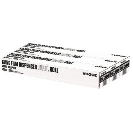 Rolo de Filme Alimentar para Dispensador Wrap450 - Conjunto de 3 - Vogue - Fourniresto