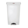 Caixote do lixo com pedal frontal Slim Jim StepOn branco 68L - Rubbermaid - Fourniresto