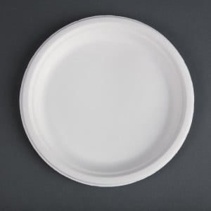 Pratos de Bagasse Compostáveis ​​26 cm - Pacote com 50 - Fiesta Green - Fourniresto