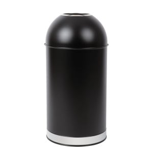 Poubelle Dôme Ouverte en Acier noire 40L - Bolero - Fourniresto