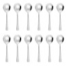 Round Stainless Steel Harley Soup Spoon - Set of 12 - Olympia - Fourniresto