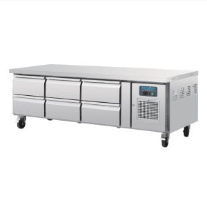 Base refrigerada positiva GN 1/1 Série U 6 gavetas 317L - Polar - Fourniresto