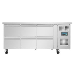 Mesa Refrigerada GN 1/1 Ventilada 6 Gavetas Série U 465L - Polar - Fourniresto