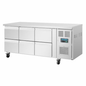 Mesa Refrigerada GN 1/1 Ventilada 6 Gavetas Série U 465L - Polar - Fourniresto