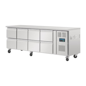 Refrigerated Table GN 1/1 Ventilated 8 Drawers Series U 616L - Polar - Fourniresto