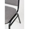 Banquet Chair with Square Back and Grey Fabric - Set of 4 - Bolero - Fourniresto