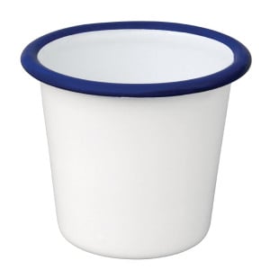 Pote de molho em aço esmaltado azul e branco 114ml - Conjunto de 6 - Olympia - Fourniresto