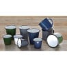 Canecas de Aço Esmaltado Verde e Preto 350ml - Conjunto de 6 - Olympia - Fourniresto