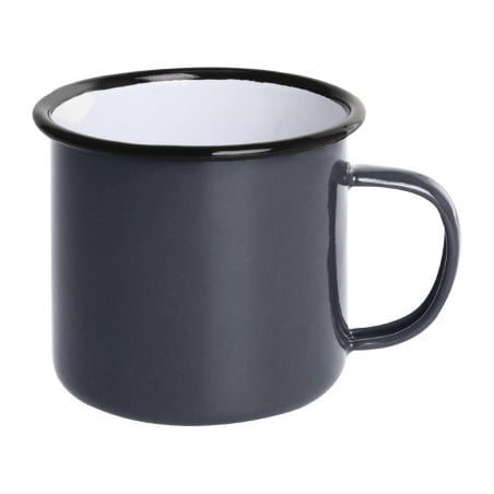 Grande Caneca de Sopa em Aço Esmaltado 670ml - Conjunto de 6 - Olympia - Fourniresto