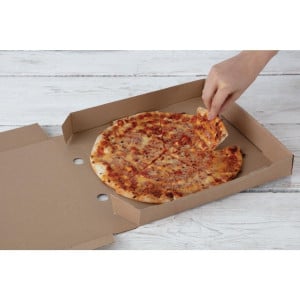 Caixas de pizza Kraft de 30cm - Pacote de 100 - Fiesta Green - Fourniresto