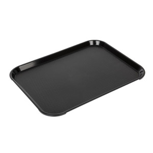 Tabuleiro Retangular Preto em Polipropileno Fast Food 410mm - Cambro - Fourniresto