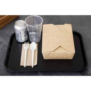 Black Rectangular Polypropylene Fast Food Tray 410mm - Cambro - Fourniresto