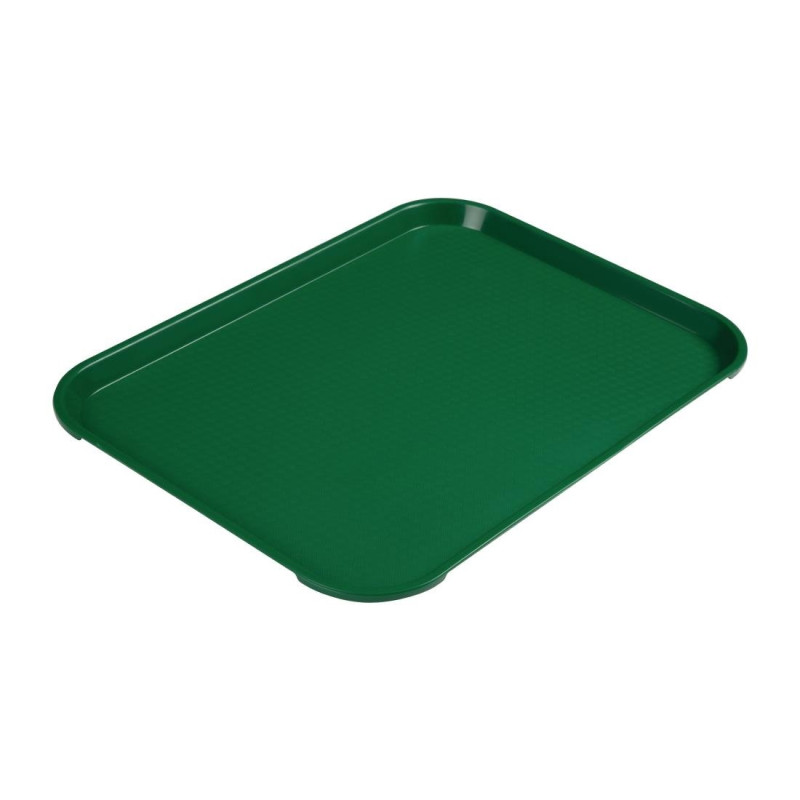 Plateau Rectangulaire Vert en Polypropylène Fast Food 410mm - Cambro - Fourniresto