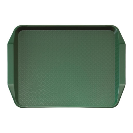 Tabuleiro retangular verde com alças de polipropileno Fast Food 430mm - Cambro - Fourniresto