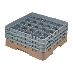 Glass Rack 25 Compartments Camrack Beige Max Height 174mm - Cambro - Fourniresto