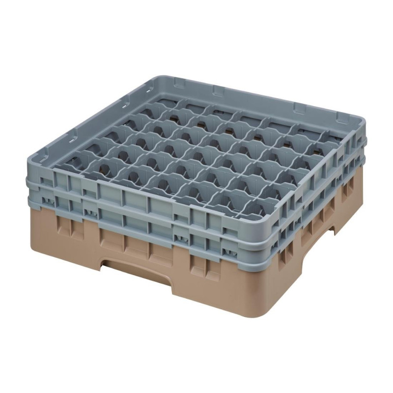 Glass Rack 49 Compartments Camrack Beige Max Height 133mm - Cambro - Fourniresto Glass Rack 49 Compartments Camrack Beige Max Height 133mm - Cambro - Fourniresto
