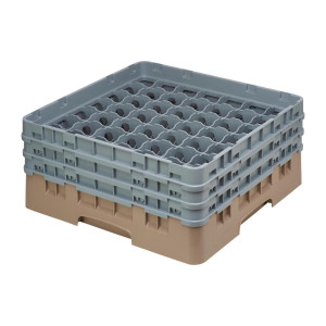 Glass Rack 49 Compartments Camrack Beige Max Height 174mm - Cambro - Fourniresto