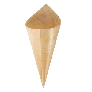 Cones Biodegradáveis em Choupo Ø 75mm - Pacote de 100 - Fiesta Green - Fourniresto